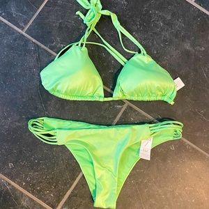 Vitamin A Lime Green Bikini Set